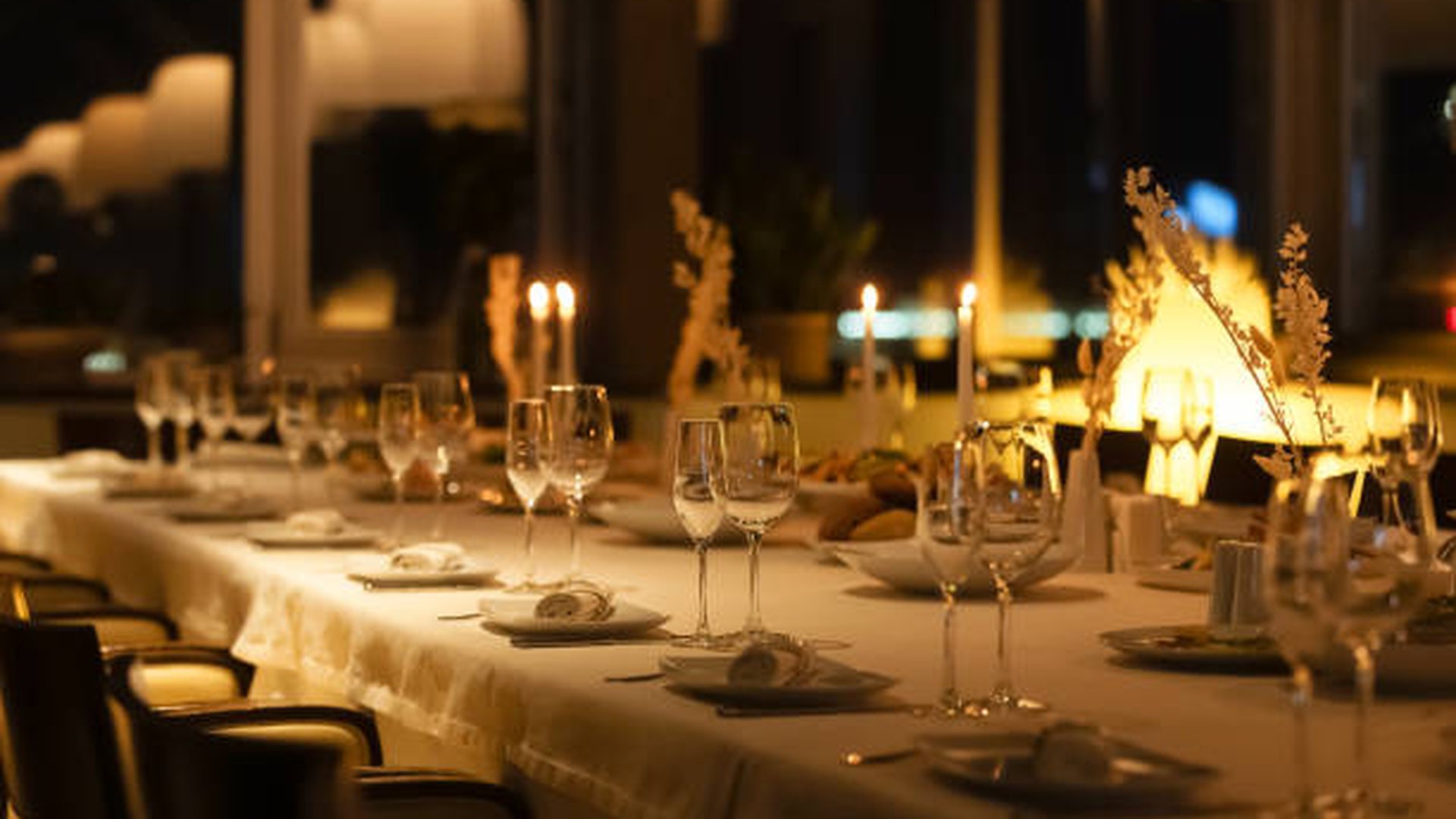 Joyful guests celebrating a special occasion at a restaurant